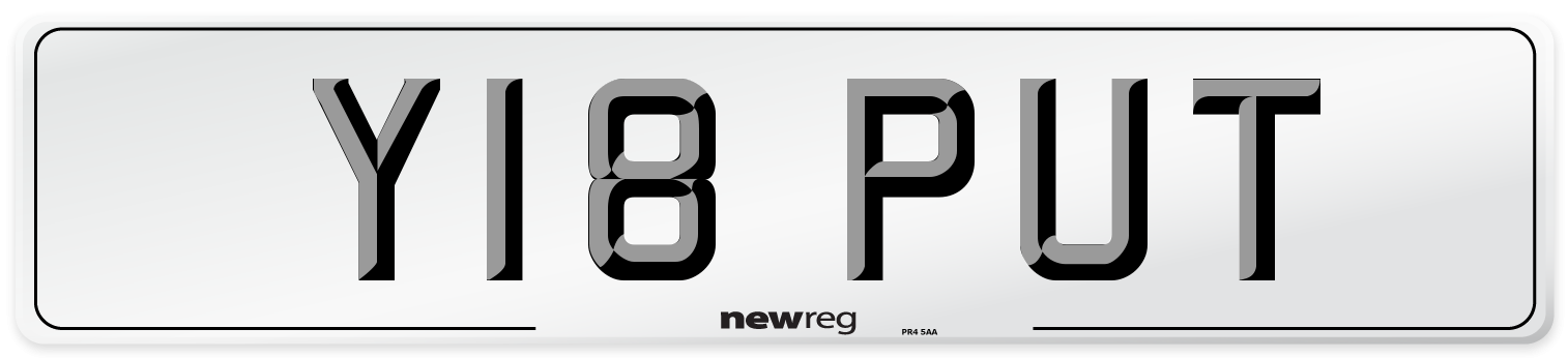 Y18 PUT Number Plate from New Reg